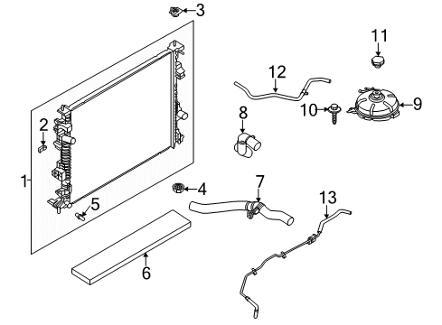 2020 Lincoln Corsair Radiator & Components Diagram