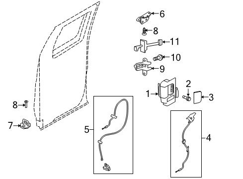 2010 Ford F-150 Handle Assy - Door - Inner Diagram for CL3Z-1822600-AC