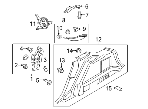 2016 Lincoln MKX Interior Trim - Quarter Panels Diagram 2 - Thumbnail