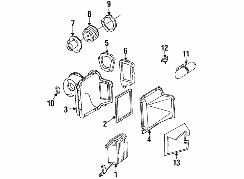 1993 Ford Ranger HVAC Case Diagram 1 - Thumbnail