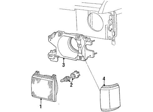 1988 Ford F-150 Bulbs Diagram