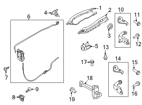 2021 Lincoln Aviator REGULATOR - WINDOW - LESS MOTO Diagram for LC5Z-5827008-A