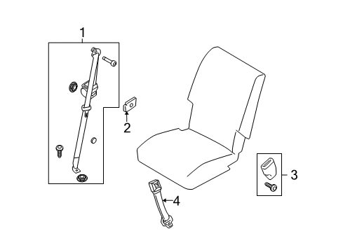 2015 Ford Flex Seat Belt, Body Diagram 5 - Thumbnail