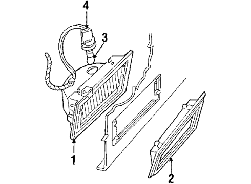 1987 Ford LTD Crown Victoria Corner Lamps Diagram