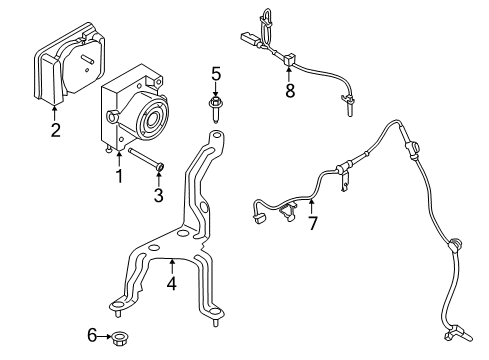 2020 Ford Mustang ABS Components Diagram