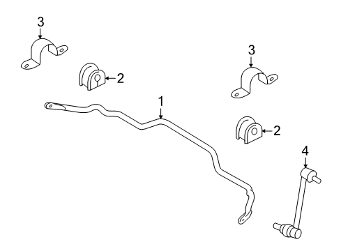 2006 Mercury Mariner Stabilizer Bar & Components - Front Diagram 2 - Thumbnail