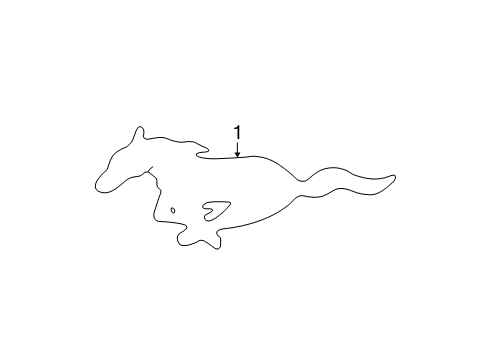 1999 Ford Mustang Grille & Components Diagram 2 - Thumbnail