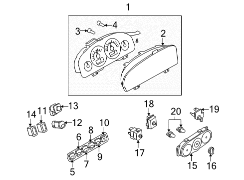 2007 Mercury Mariner A/C & Heater Control Units Diagram