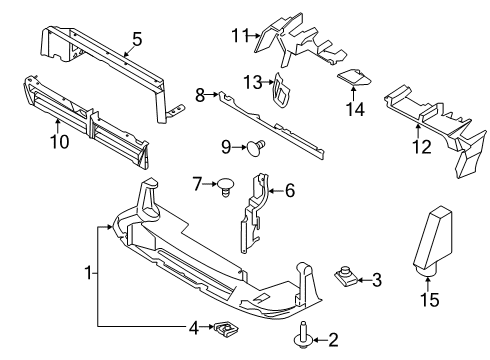 2023 Ford Transit-350 HD Splash Shields Diagram