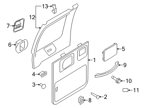 2012 Ford E-150 Rear Door Diagram 1 - Thumbnail