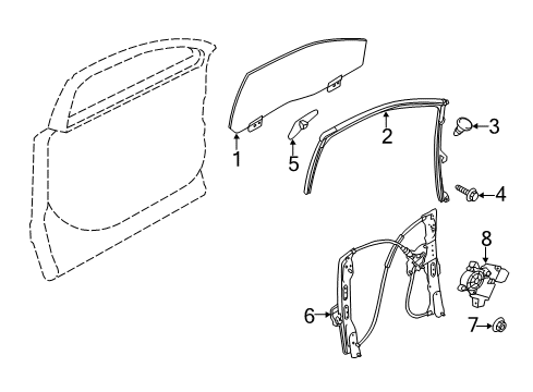 2010 Lincoln MKT Front Door Diagram 1 - Thumbnail