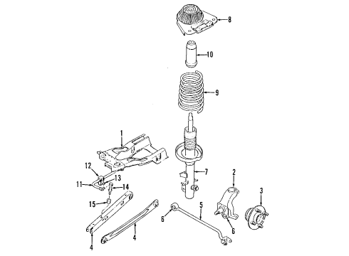 1999 Mercury Mystique Spring - Rear Diagram for F5RZ-5560-D