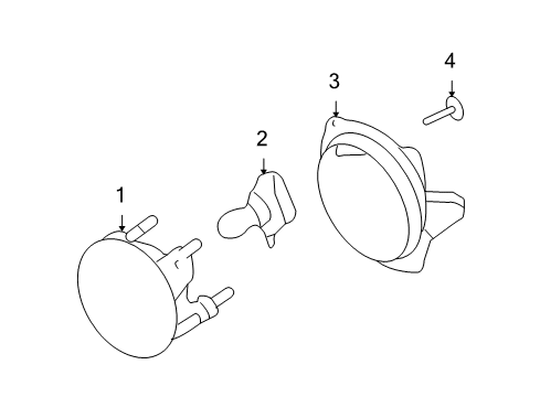 2009 Ford Escape Bracket - Fog Lamp Diagram for 7L8Z-15266-A