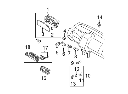 2009 Ford Edge Bracket - Switch Diagram for 7T4Z-11A669-AA