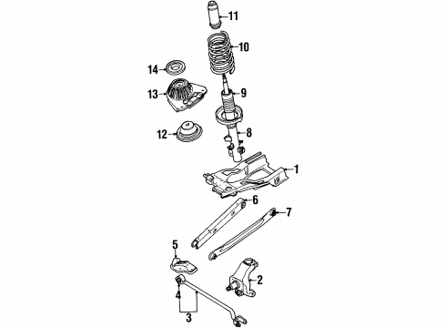 2000 Mercury Cougar Spring - Rear Diagram for XS8Z-5560-BA