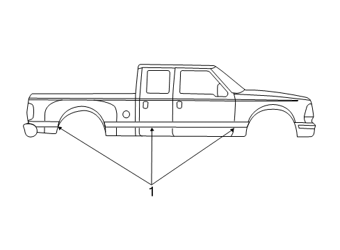 2004 Ford F-350 Super Duty Stripe Tape Diagram 4 - Thumbnail