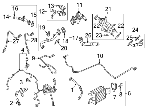 2020 Ford F-150 Sensor - Exhaust Gas - Oxygen Diagram for JL3Z-9G444-B