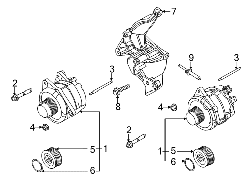 2023 Ford Transit-350 HD Alternator Diagram 2 - Thumbnail