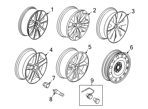 2013 Ford Flex Wheels Diagram 4 - Thumbnail