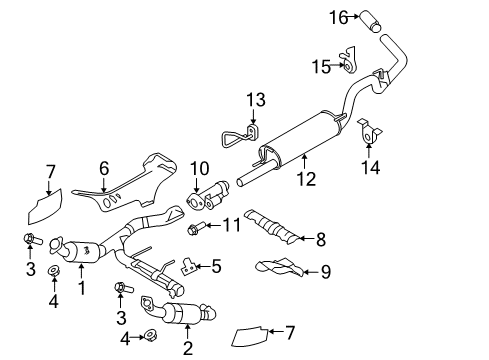 2009 Ford F-150 Bracket Diagram for 9L3Z-5260-B