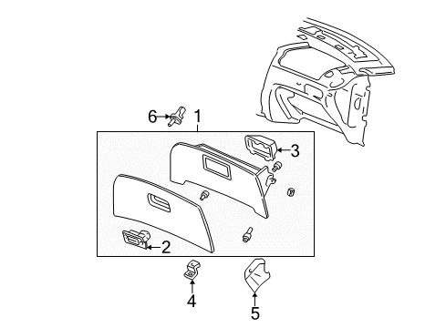 2004 Mercury Sable Glove Box Diagram