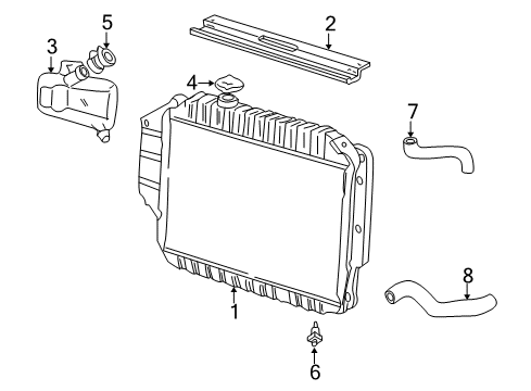 2006 Ford E-250 Radiator & Components Diagram