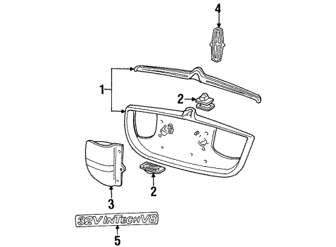 2000 Lincoln Continental Backup & License Lamps Diagram