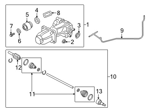 2019 Ford EcoSport Axle & Differential - Rear Diagram