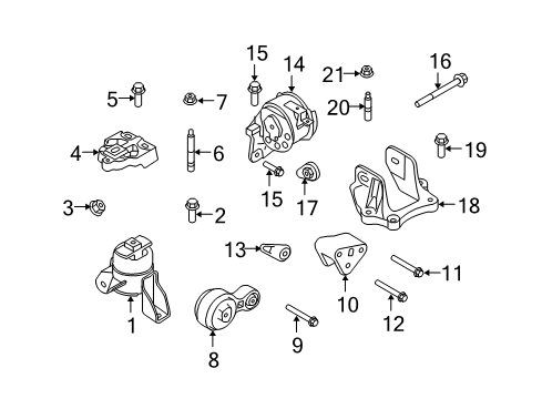 2010 Mercury Milan Engine & Trans Mounting Diagram 2 - Thumbnail