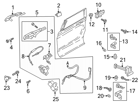 2024 Ford Expedition HANDLE ASY - DOOR - OUTER Diagram for JL1Z-7826604-CCPTM