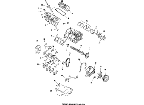 1997 Ford Thunderbird Engine Parts & Mounts, Timing, Lubrication System Diagram 2 - Thumbnail