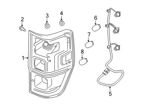 2019 Ford Ranger Bulbs Diagram 3 - Thumbnail