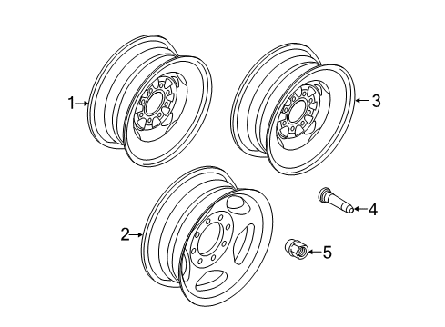 2010 Ford E-350 Super Duty Wheels Diagram