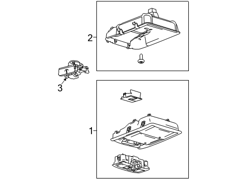 2014 Ford F-150 Console Assembly - Overhead Diagram for BL3Z-18519A70-AA