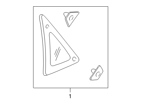 2005 Ford Focus Glass - Quarter Window Diagram for YS4Z-5429711-BA