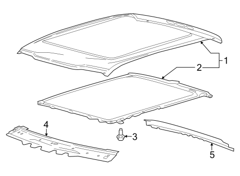 2023 Ford F-150 Lightning Roof & Components Diagram