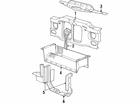 2000 Mercury Mountaineer Radiator Support Diagram