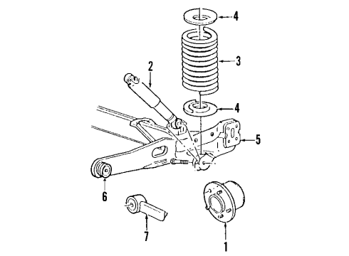 2007 Mercury Monterey Shock Absorber Assembly Diagram for 6F2Z-18125-AB