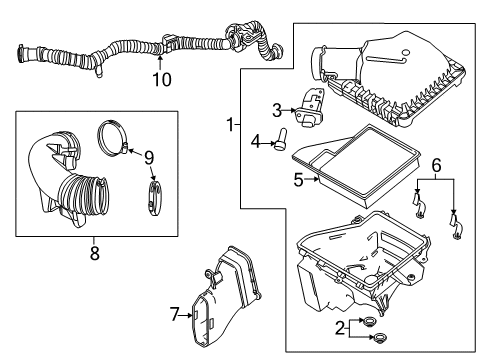 2014 Ford Mustang Duct - Air Diagram for BR3Z-6C646-B