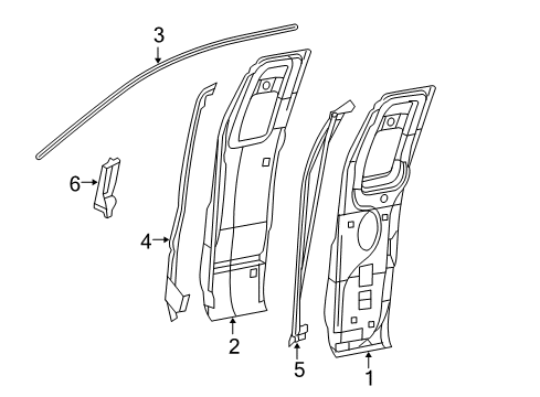 2007 Ford F-150 Panel Assembly - Door - Outer Diagram for 4L3Z-1524700-CA