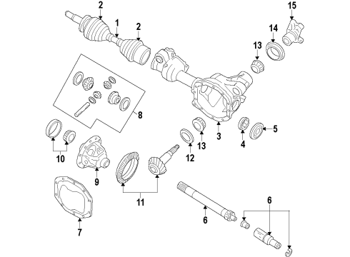 2007 Ford Explorer Sport Trac Front Axle, Axle Shafts & Joints, Differential, Drive Axles, Propeller Shaft Diagram