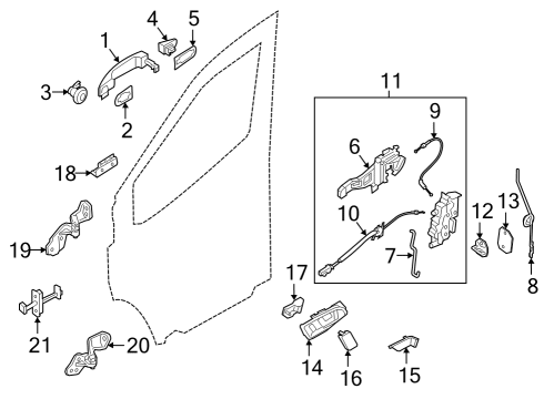 2023 Ford E-Transit Front Door - Electrical Diagram 3 - Thumbnail