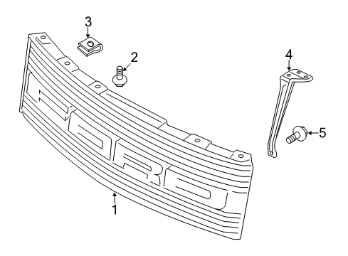 2011 Ford F-150 Grille & Components Diagram 2 - Thumbnail