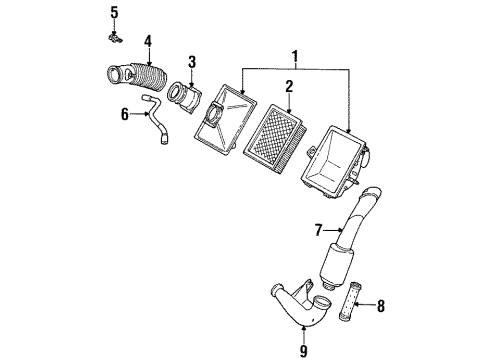 1997 Mercury Sable Air Intake Diagram 2 - Thumbnail