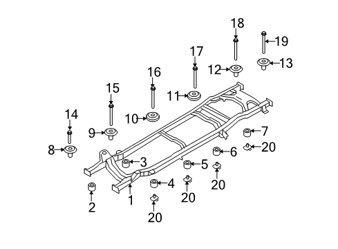 2012 Ford E-150 Frame & Components Diagram