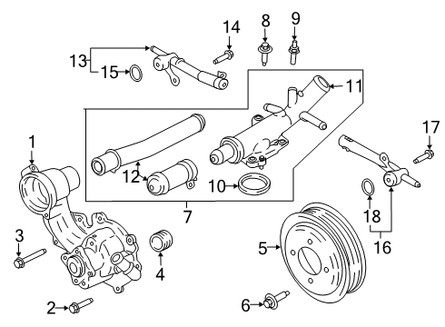 2019 Lincoln MKZ Water Pump Diagram 3 - Thumbnail