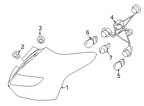2018 Ford Focus Tail Lamps Diagram 3 - Thumbnail