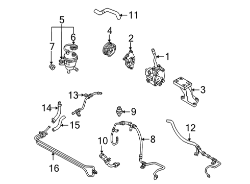 2002 Ford Escape Hose Assembly Diagram for 6L8Z-3A719-C