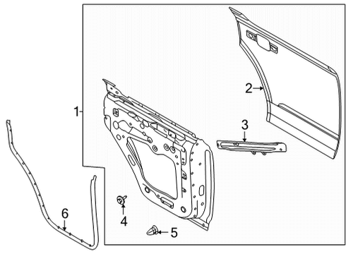 2021 Ford Bronco WEATHERSTRIP Diagram for M2DZ-7825324-B