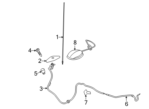 2005 Ford Mustang Cable Assembly - Extension Diagram for 4R3Z-18812-AA